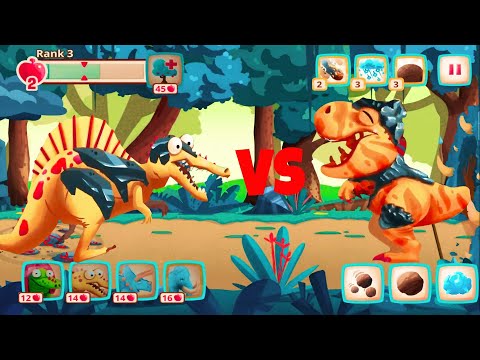 Dino bash - NOOB vs PRO vs HACKER - Spino vs the t rex - HUGE NEW REVEAL
