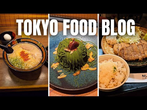 4K Tokyo Restaurants Review Food blog [ Ichiran Ramen, Gyukatsu Motomura, Matcha Montblanc]