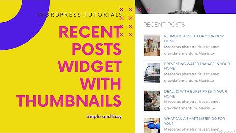 Recent posts widget with thumbnail and excerpt in wordpress