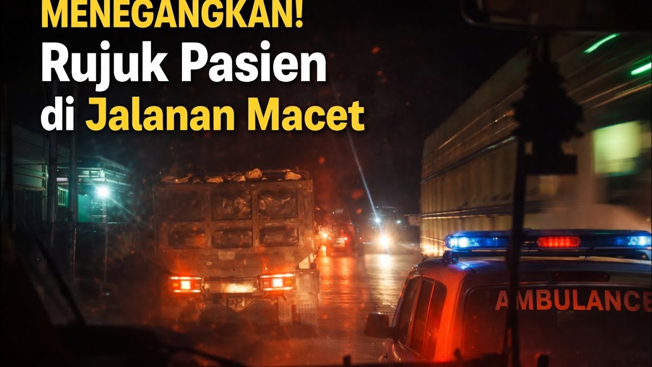 Suasana malam, merujuk pasien HB rendah ke RSUD 