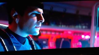 Star Trek into darkness. Scotty and Kirk saving the Enterprise