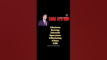 CRM V/S ERP#business #crm #erp #marketing #sales #ganeshkorde #growth