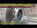 Bubut flywheel roda gila tanpa copot plat | fixing the flywheel with a lathe | working metal lathe