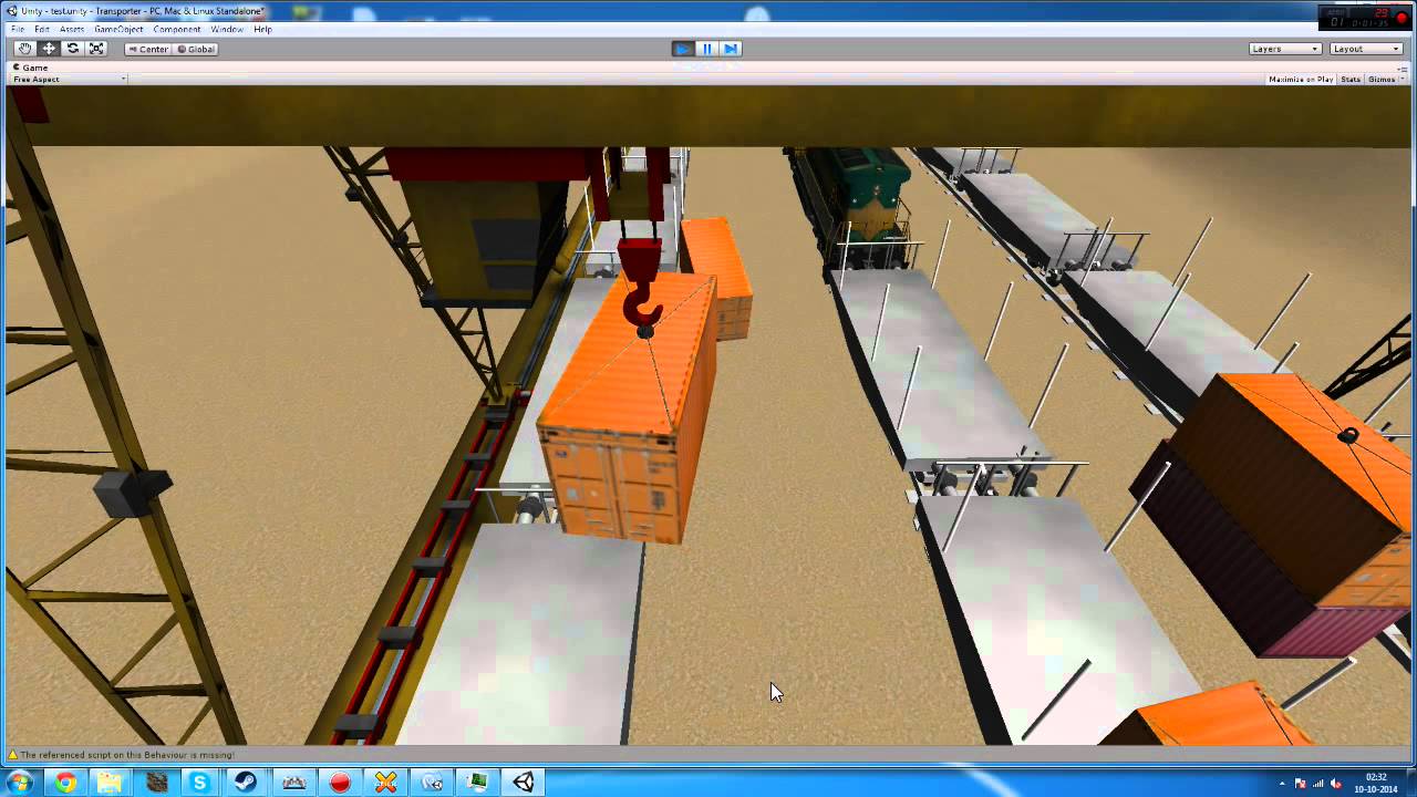 Unity Transport Game Gantry Crane Physics Test YouTube