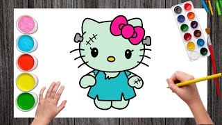 How To Draw Hello Kitty Hello Kitty Drawing Halloween Drawing