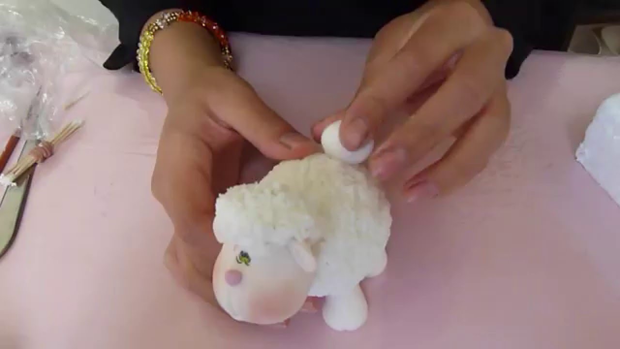 Borrego en porcelana fria/pasta francesa/pasta flexible/cold porcelain