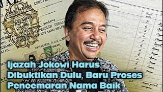 Ijazah Jokowi Harus Dibuktikan Dulu, Baru Proses Pencemaran Nama Baik