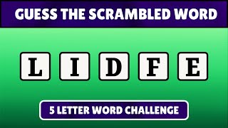 Scrambled Word Game - 5 Letter Words | 5 Letter Word Challenge | Quiz World Sunita