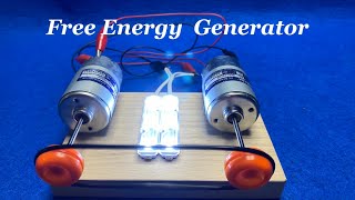 Free energy generator with dc motor