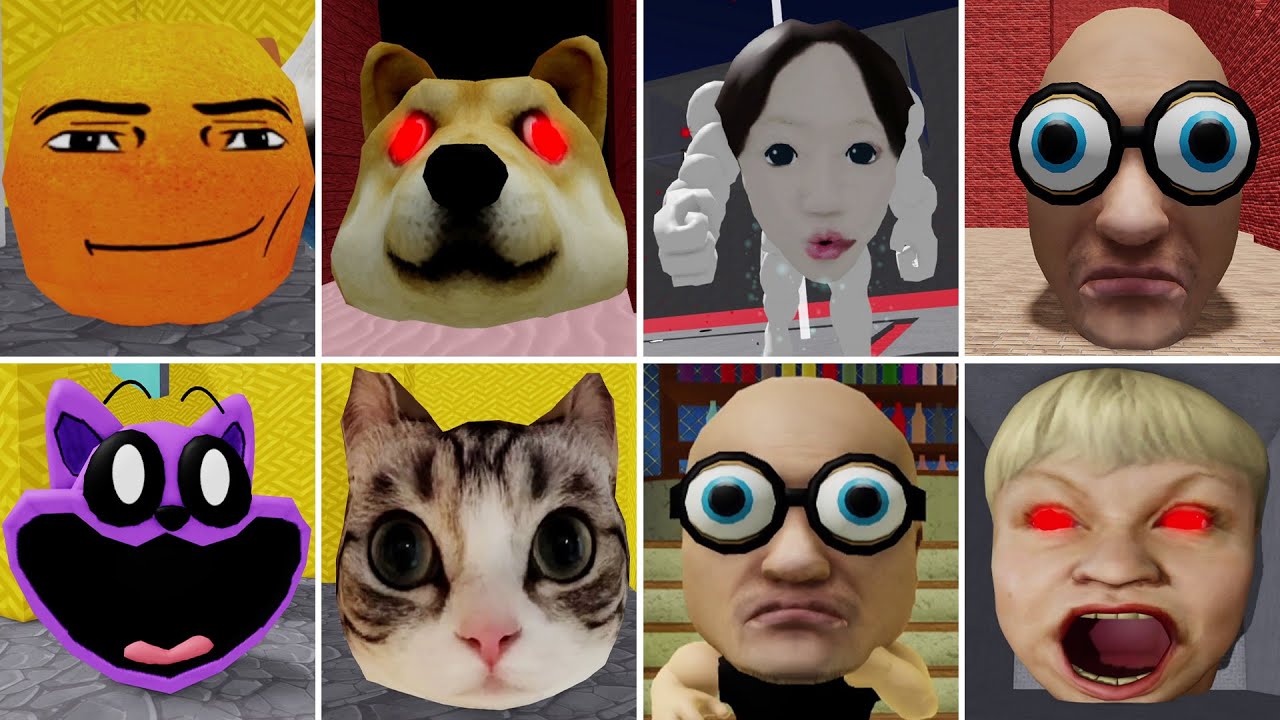 Escape Running Funny Head Vs Cat Kitty Head Vs Running Skibidi Head Vs Maze Running ROBLOX HEAD GAME