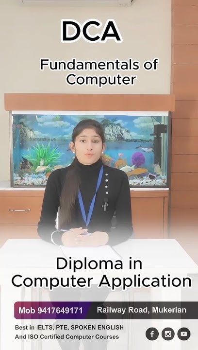 DCA 🖥️ Diploma in Computer Application DCA:A Job Oriented course - YouTube