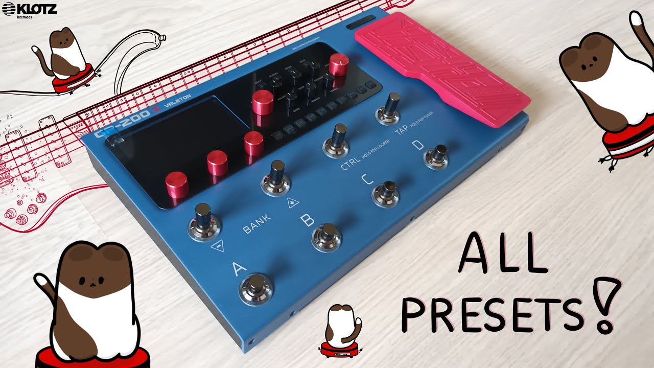 Valeton GP-200X Demo All 128 Presets on BASS! | Firmware 1.6.0