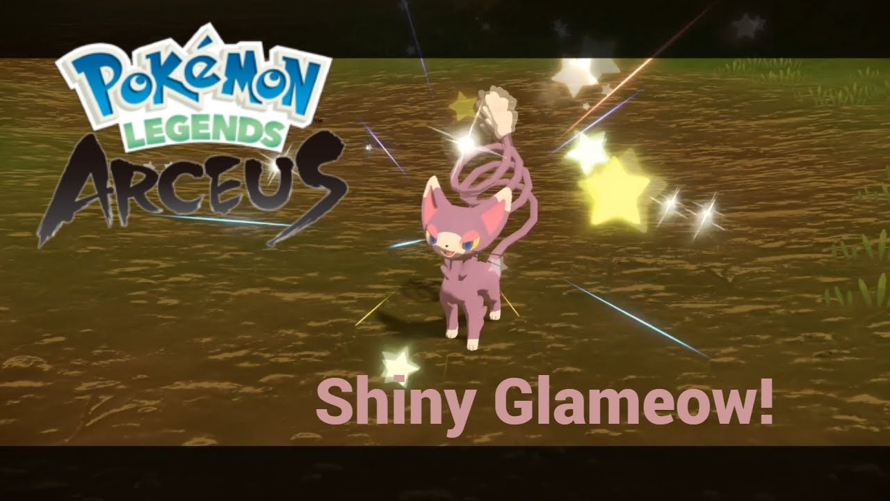 Shiny Glameow Full Odds! Pokemon Legends Arceus YouTube