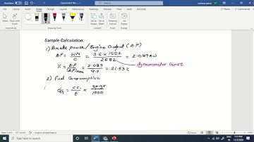 Willian Line Experiment on Diesel engine   Part 2
