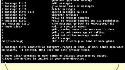 VTC Player   Unix Shell Fundamentals, Using mail
