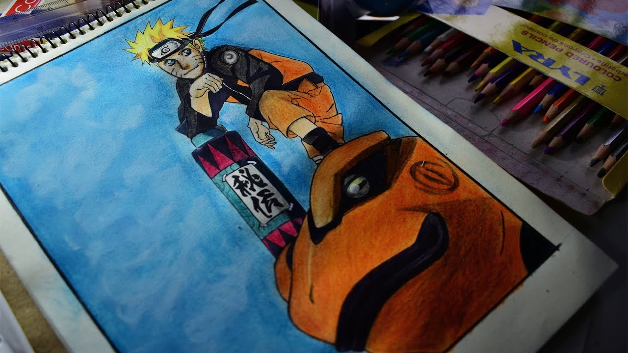 Naruto Uzumaki - Coloured Pencil (Video) by artbox99 on DeviantArt