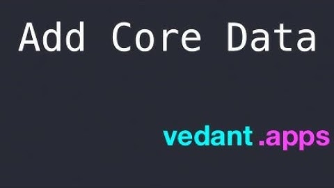 How to add core data to an existing Xcode project