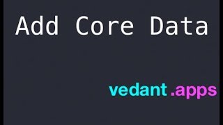 How to add core data to an existing Xcode project