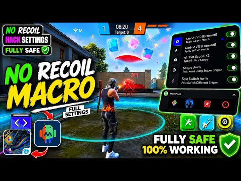 AIM LOCK MacroDroid Macro Free Fire 2026 ⚙️ | 100% Secret Headshot Settings 🇧🇷