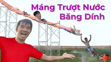 PHD | Máng Trượt Nước Làm Từ Băng Keo Lớn Nhất Việt Nam | Biggest Tape Water Slide