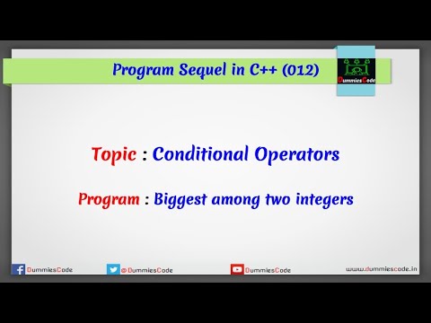 C++ Program sequel #12 : Conditional Operator - Biggest among two ...
