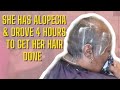 She has Alopecia drove 4 hours to get her hair done| Androgenetic Alopecia| Female pattern Baldness