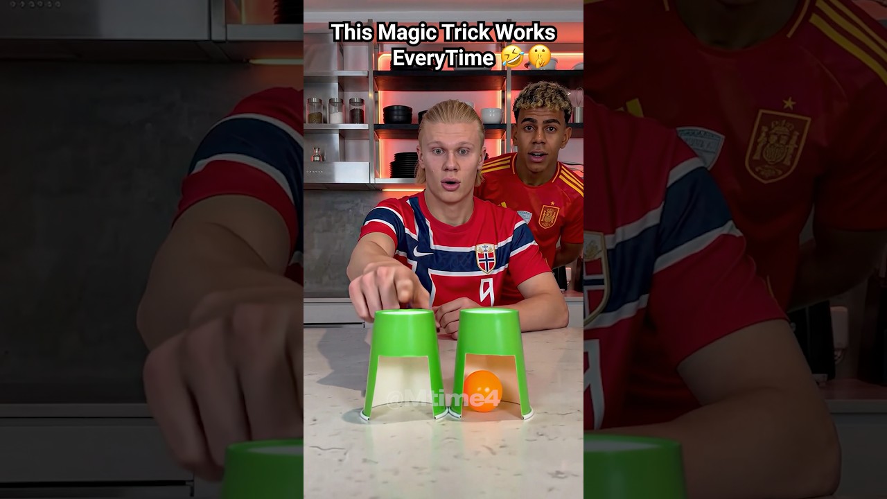 Haaland vs The Magic Cups 🥤🟠😂 #football #haaland #parody