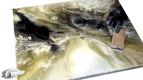 MARBLE EFFECT Painting Techniques with Fluid Acrylic Paint: Neutral Marble Designs on Canvas (508)