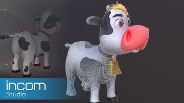 Amazing Modeling Rigging Character Cartoon Cow With Maya 2018  | InCom Studio