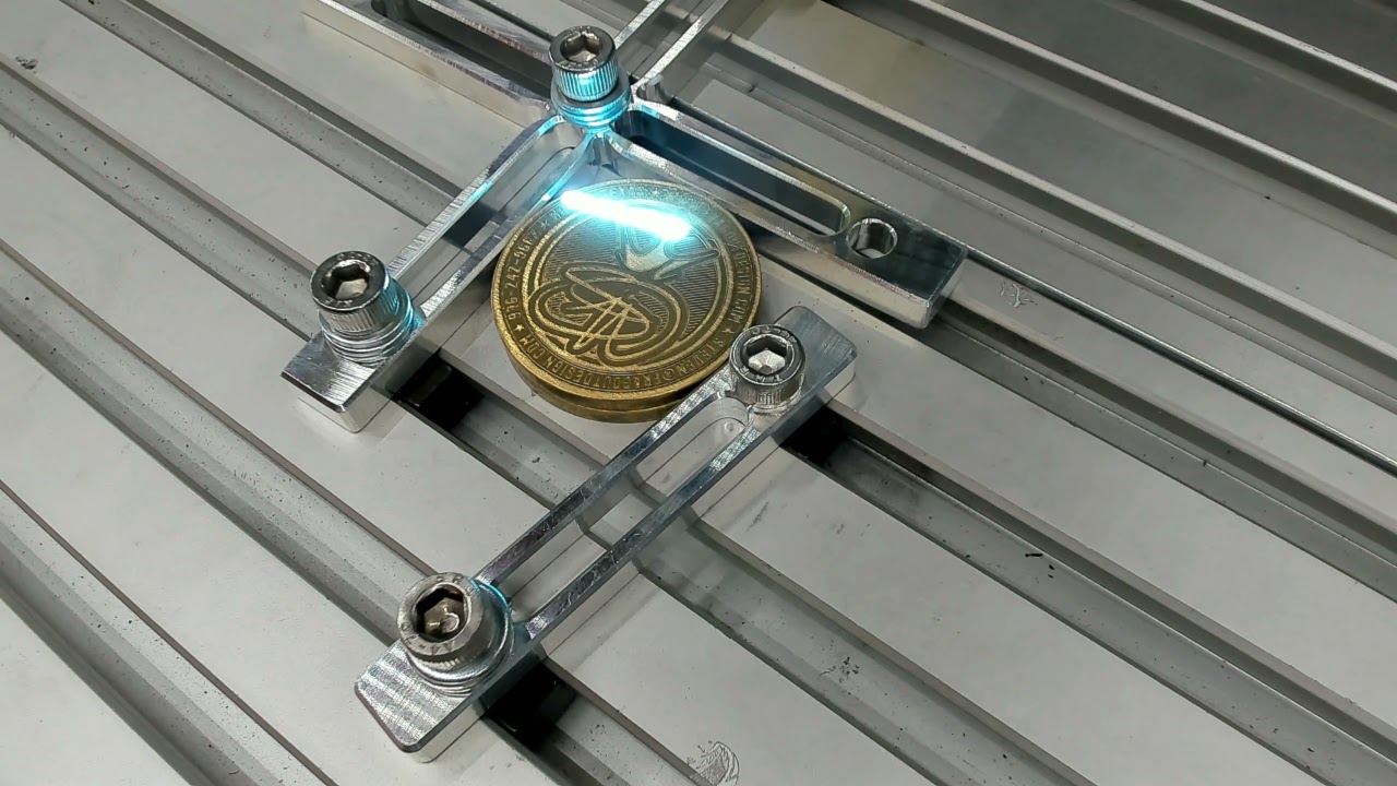 Laser Engraving Challenge Coin for Ultimate business card thing lol