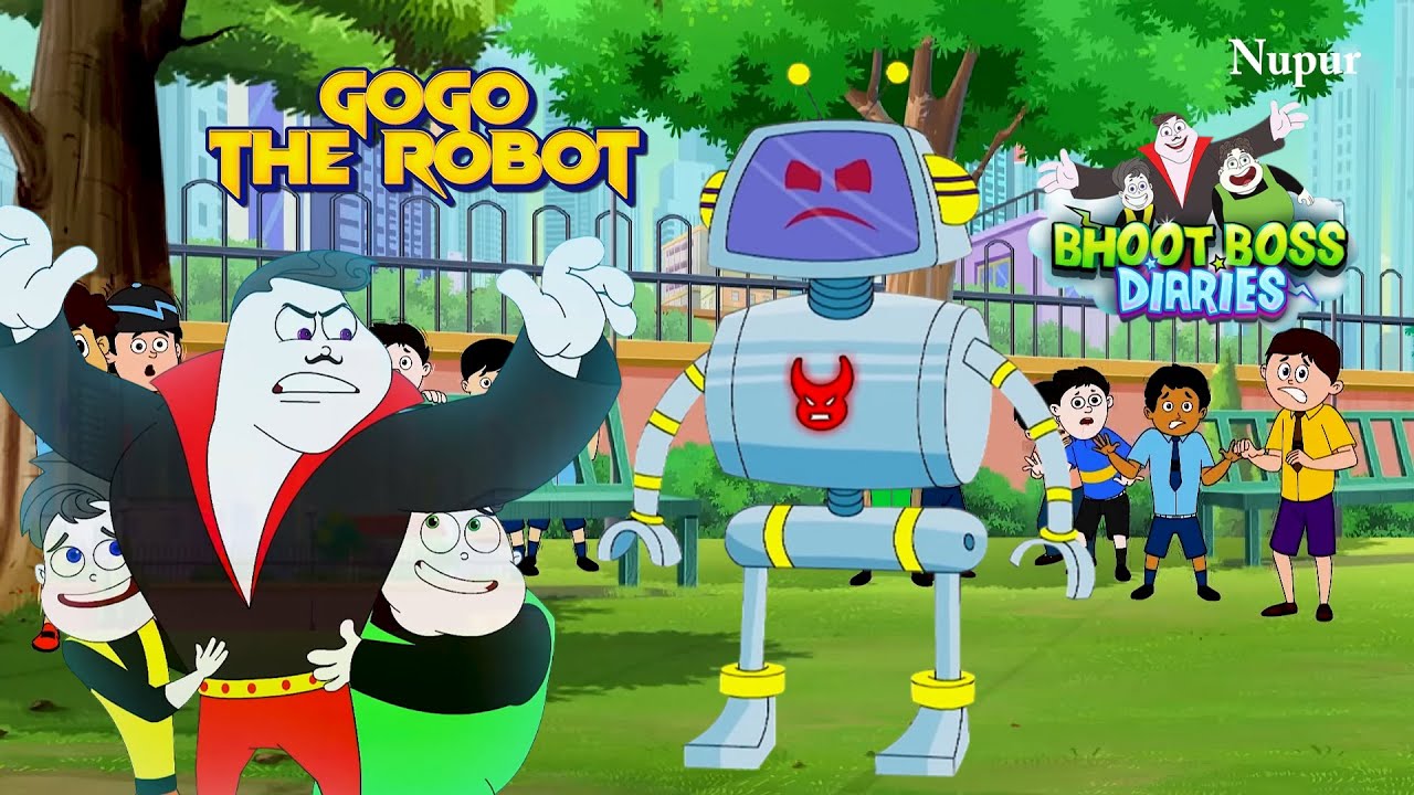रोबोट गोगो करता था बच्चो को परेशान थकेला पकेला ने की मदद | Paap O Meter | भूत बॉस डायरीज | Cartoon