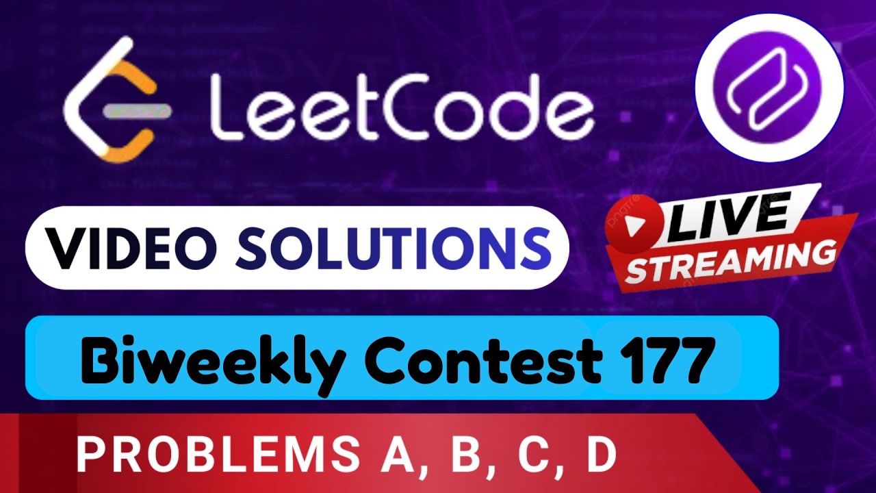 Leetcode Biweekly Contest 177 | Video Solutions (A - D) By Varun ...