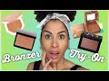 TRYING ON MY FAVORITE BRONZERS + MORE | FENTY, BENEFIT, ABH, + NARS | kinkysweat