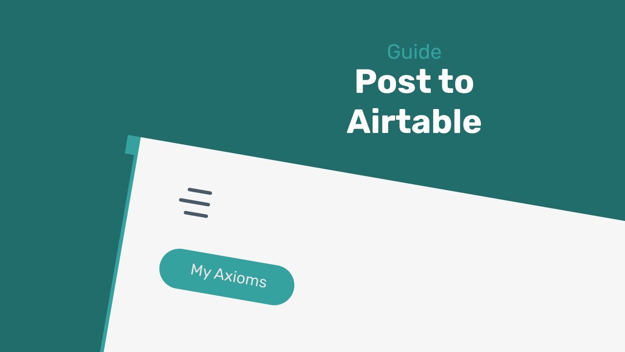 How to post data to Airtable using JavaScript and a Webhook - YouTube