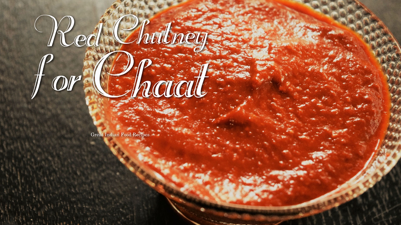 Red chutney for chaat Theeka chutney chaat Chilli garlic chutney