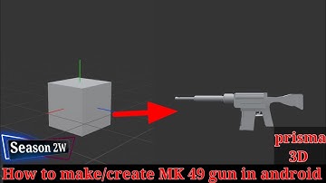 How to make/create M16 Gun 3D model in android use Prisma 3D full tutorial/#WEAPONs