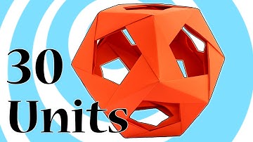 Modular Origami Dodecahedron Instructions (30 units)