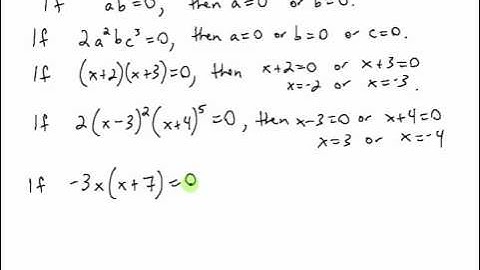 College Algebra - Section 3.2 - Video 2 - Solving Quadratics with Zero Property