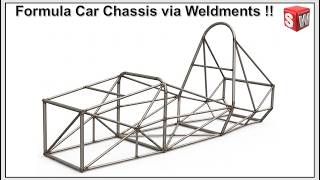 How to Design a Formula Car Chassis using Weldments in SolidWorks ! | Step by Step Tutorial.