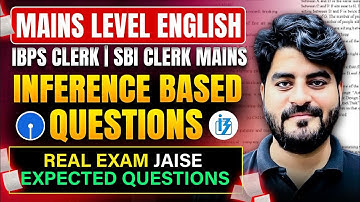 Inference Based Questions | SBI Clerk Mains & IBPS Clerk Mains 2025 | Mains English | By Vishal Sir