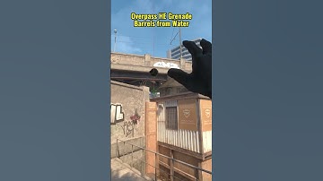 Overpass HE Grenade Barrels from Water#cs2 #overpass #shorts