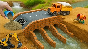 “Mini Bridge Construction That Actually Works! 😱 Real Water Flow”