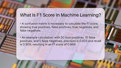 What Is F1 Score In Machine Learning? - Talking Tech Trends