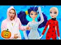 Куклы Леди Баг и Эльза Холодное сердце на вечеринке ХЭЛЛОУИН! Игры одевалки для девочек