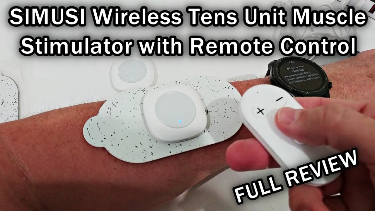 SIMUSI Wireless Tens And EMS Unit Muscle Stimulator With Remote Control Full Review