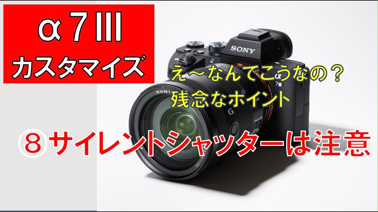 8）α7Ⅲを使うならこれも知っておきたい：サイレントシャッター使用時