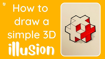 How to make a 3d optical illusion drawing. Easy step by step tutorial for kids.