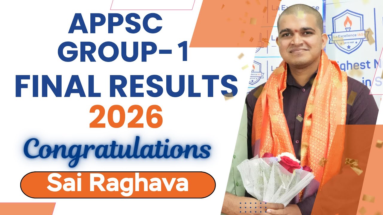 “Believe & Achieve | Sai Raghava APPSC Group-1 Success” | La Excellence IAS