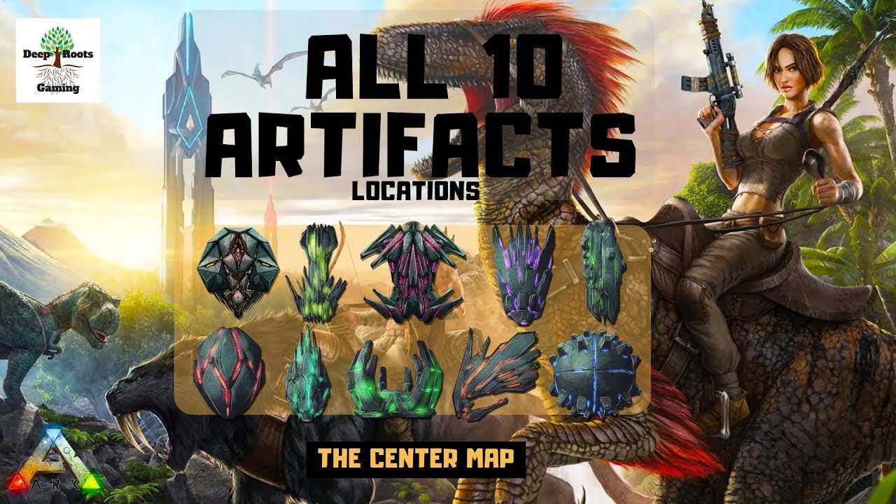Ark All 10 Artifact Locations The Center Map Youtube