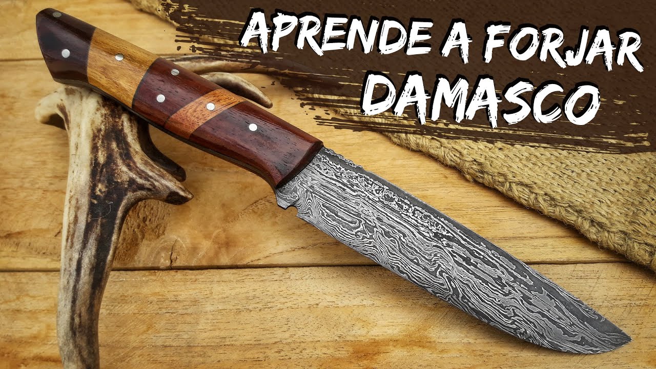 Damascus steel knife forged in fire 